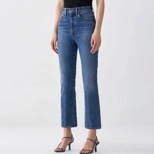 AGolde button-fly cropped jeans